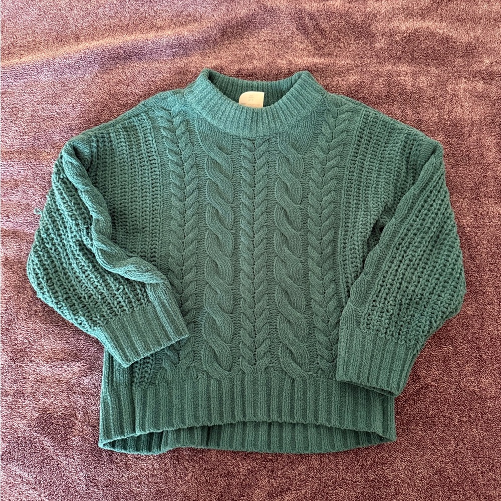 Abercrombie Kids Teal Cable Knit Sweater